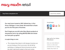 Tablet Screenshot of marymaximretail.com